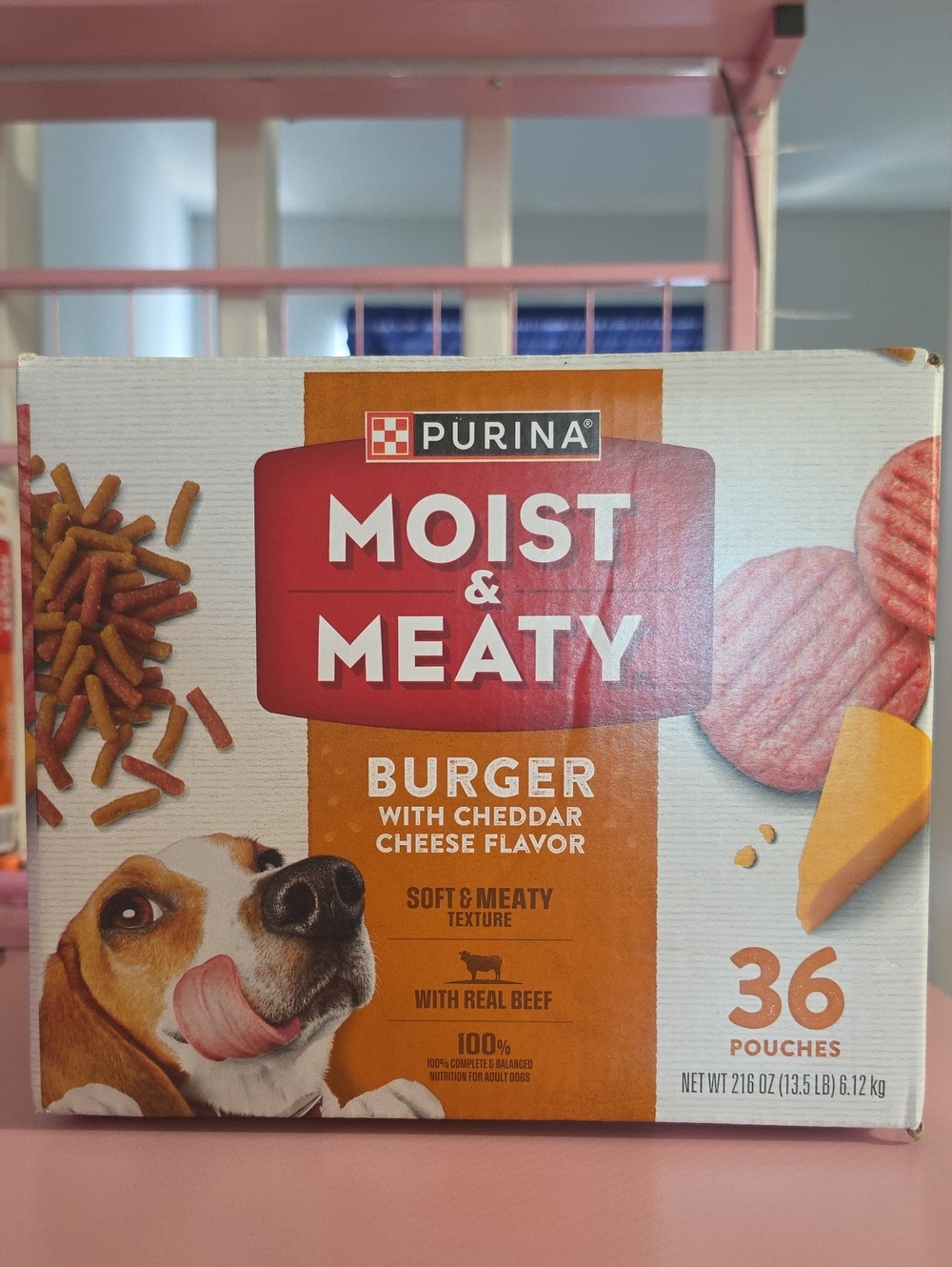 Moist & Meaty Burger with Cheddar Cheese Flavor - Orange
